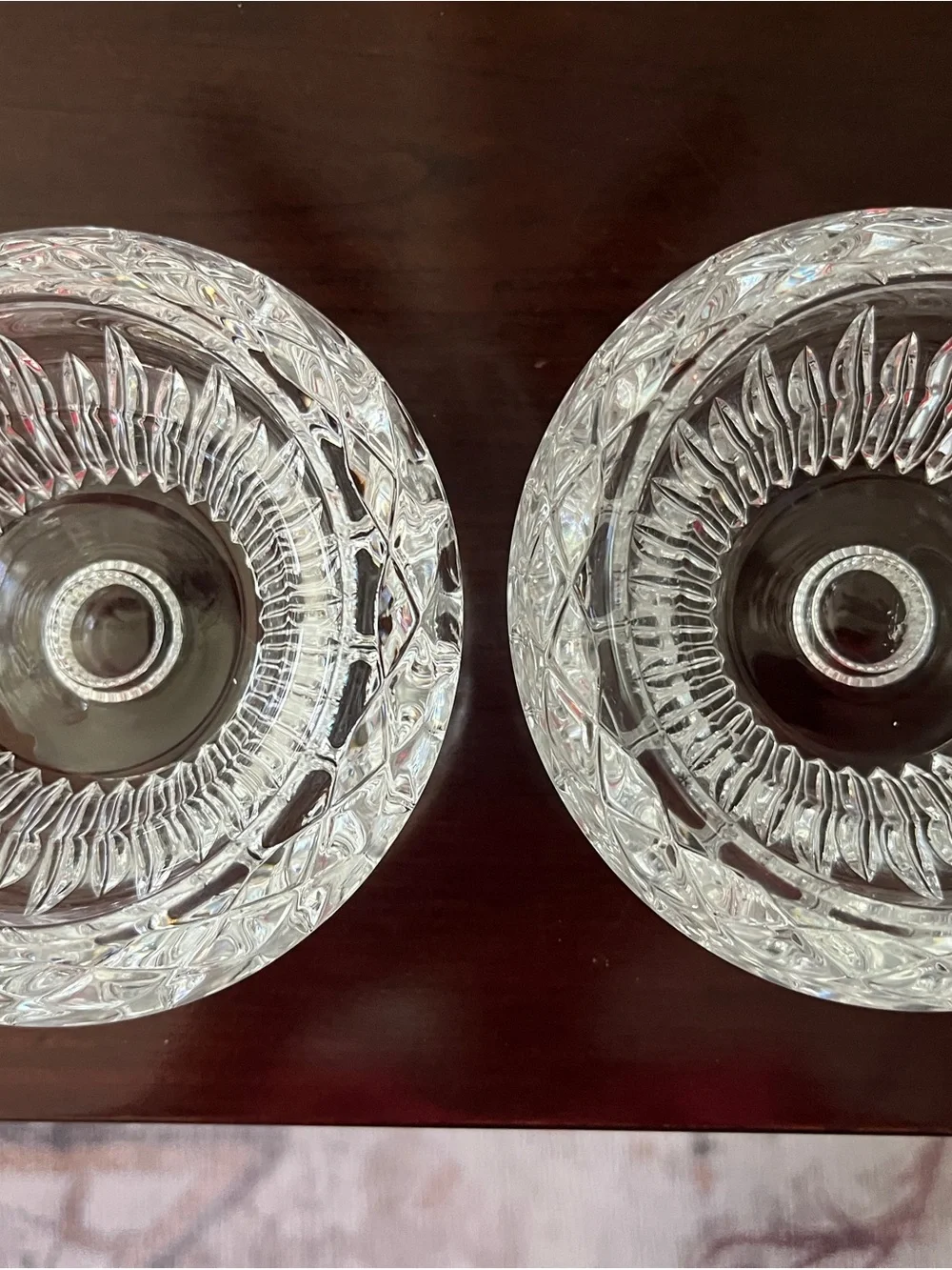 Vintage Princess House Highlights  24% lead Crystal 3 Way Candle Holders